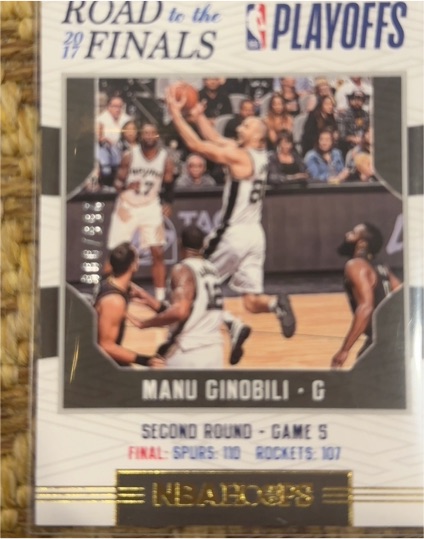 2017-18 Panini NBA Hoops Road to the Finals #64 Manu Ginobili — front