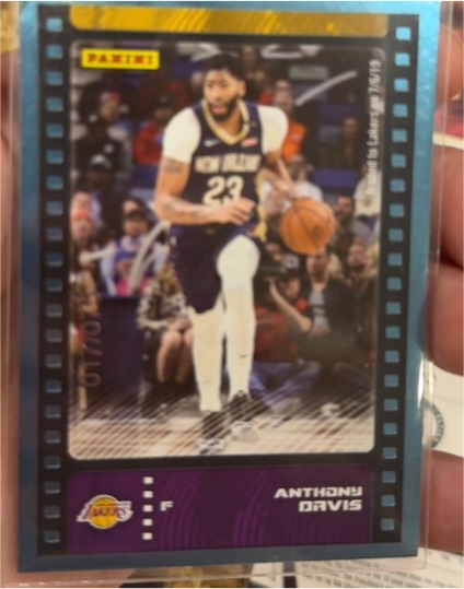 2019-20 Panini NBA Sticker & Card Collection #19 Anthony Davis — front