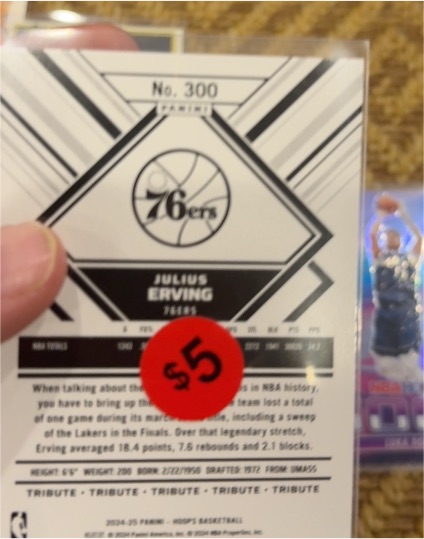 2024-25 Panini Hoops #300 Julius Erving — front