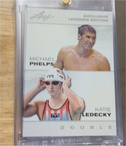 2024 Leaf Exclusive Legends Edition #ELE-30 Michael Phelps / Katie Ledecky — front