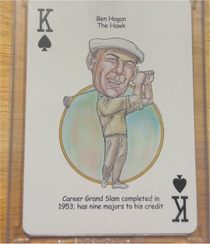 2005 Hero Decks King of Spades Ben Hogan The Hawk — front