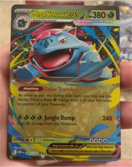 2014 Pokemon TCG Mega Venusaur ex 003/132 — front
