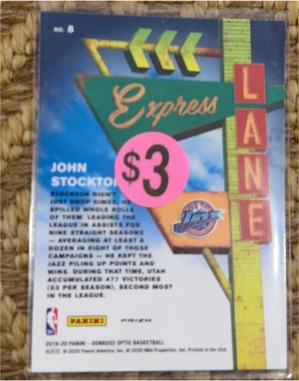2019-20 Panini Donruss Optic Basketball #8 John Stockton — front