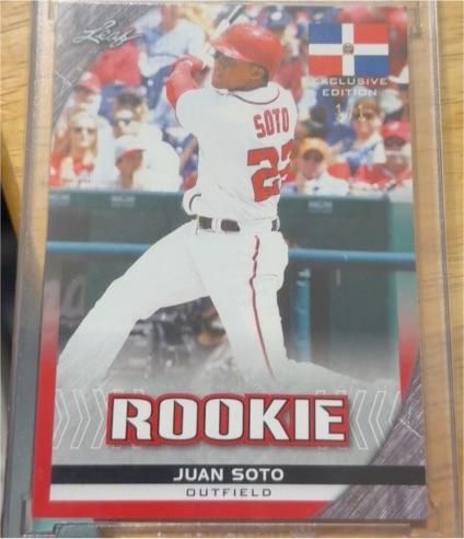 2018 Leaf Special Release Rookie Exclusive Flag #FL15 Juan Soto — front