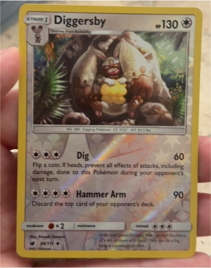 2017 Pokémon Crimson Invasion #88 Diggersby — front