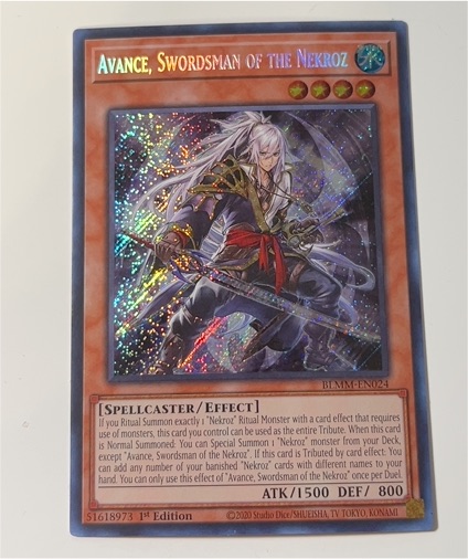 2020 Yu-Gi-Oh! BLMM-EN024 Avance, Swordsman of the Nekroz — front