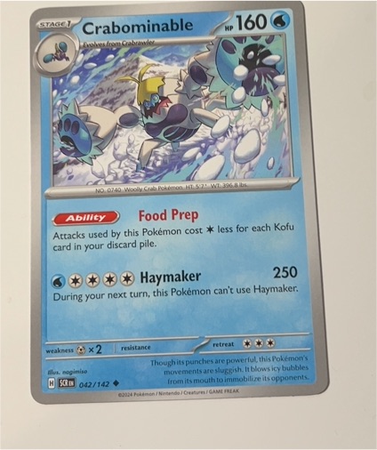 2024 Pokémon SV07: Stellar Crown #042 Crabominable — front