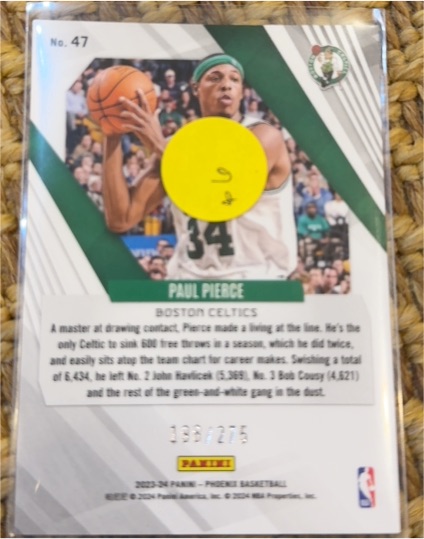 2023-24 Panini Phoenix Basketball #47 Paul Pierce — front