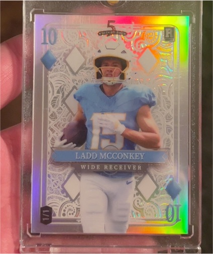 2024 Wild Card 5 Card Draw #10 Ladd McConkey — front