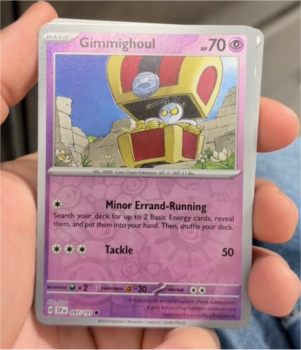 2024 Pokémon SV08: Surging Sparks #097 Gimmighoul — front