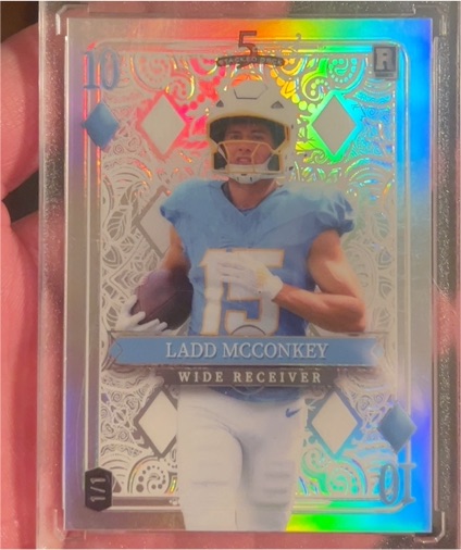 2024 Wild Card 5 Card Draw #5 Ladd McConkey — front