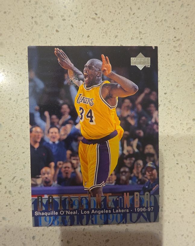 1996-97 Upper Deck #320 Shaquille O'Neal Dateline NBA — front