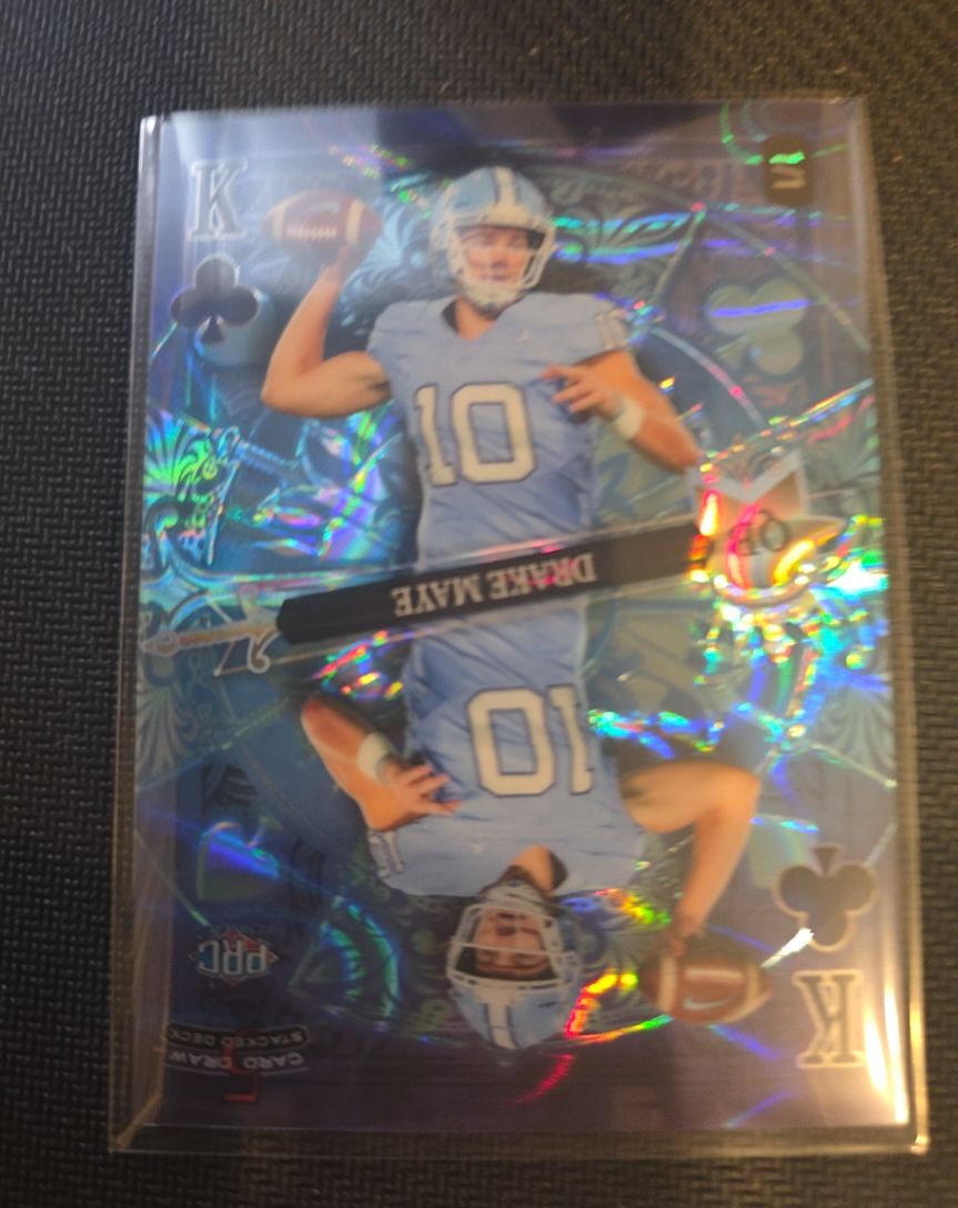 2023 Wild Card 5 Card Draw Stacked Deck #DK-DM Drake Maye — front