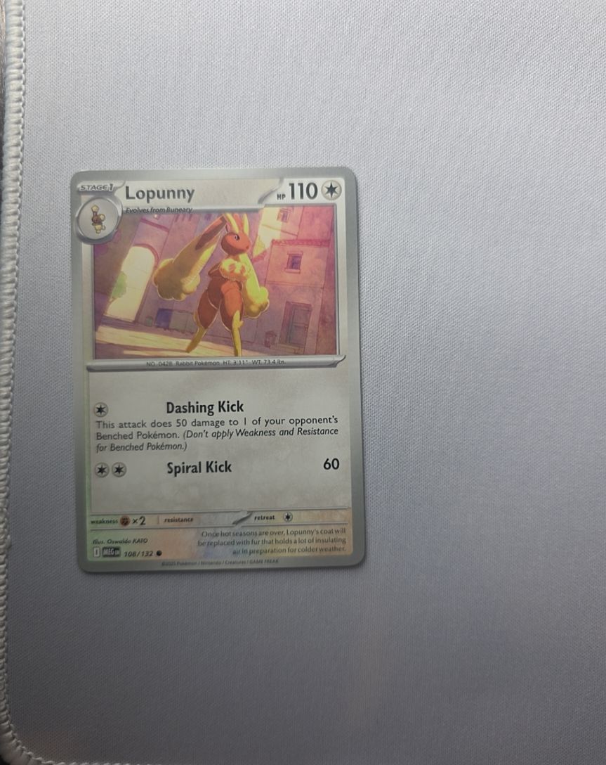 2025 Pokemon Mega Evolution #108 Lopunny — front