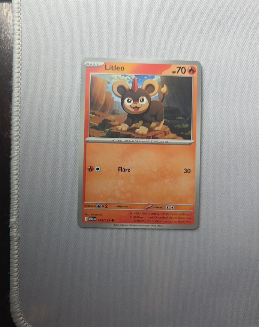 2025 Pokemon Mega Evolutions #023 Litleo — front