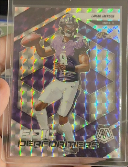 2025 Panini Mosaic Epic Performers #3 Lamar Jackson — front