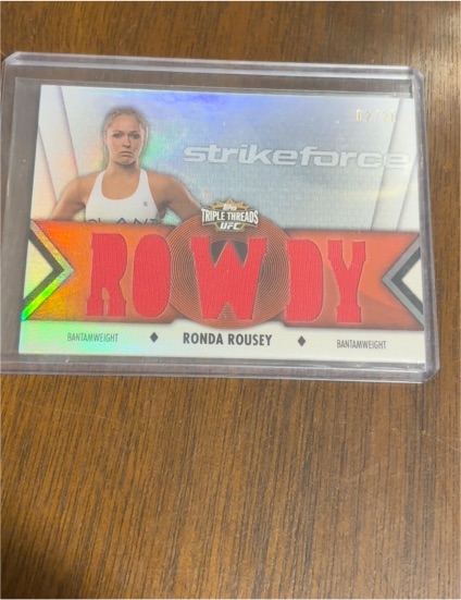 2013 Topps UFC Knockout Triple Threads Relic #TTR-RR1 Ronda Rousey — front