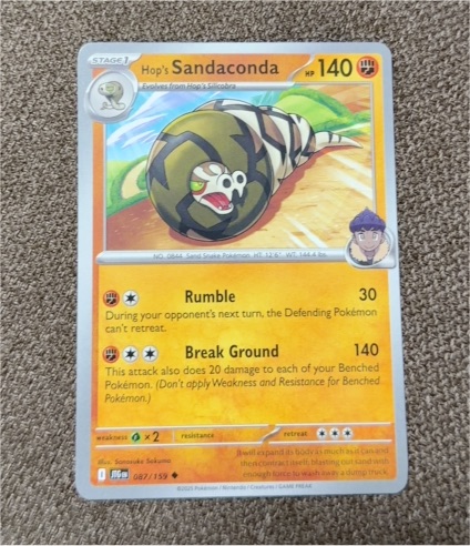 2025 Pokemon Journey Together #087 Hop's Sandaconda — front