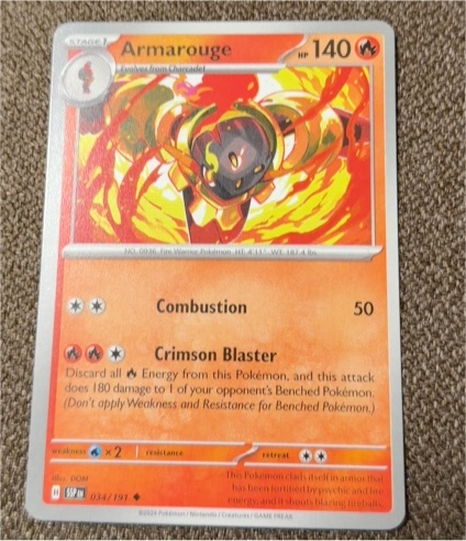 2024 Pokémon SV08 Surging Sparks #034 Armarouge — front