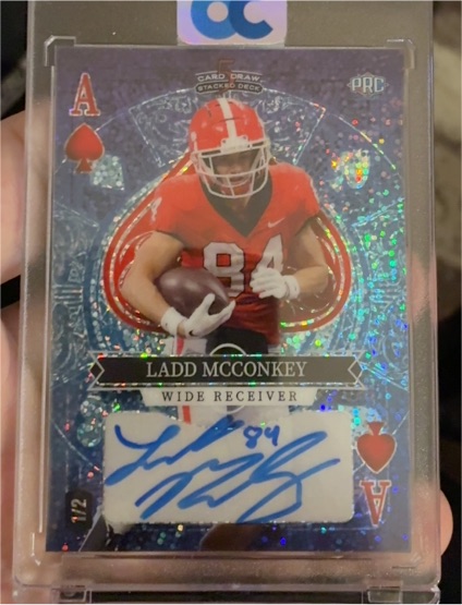 2023 Wild Card 5 Card Draw Stacked Deck #A Ladd McConkey — front