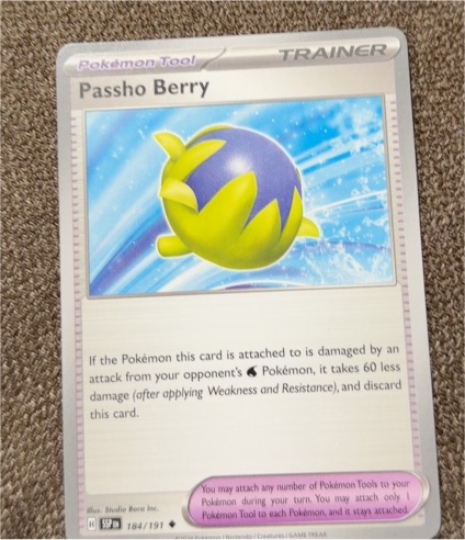 2022 Pokémon SV08: Surging Sparks #184 Passho Berry — front
