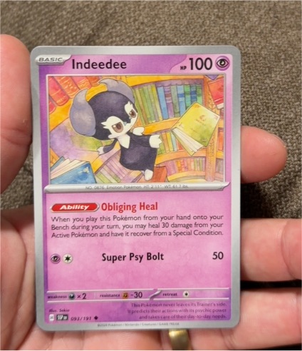 2024 Pokémon SV08: Surging Sparks #093 Indeedee — front