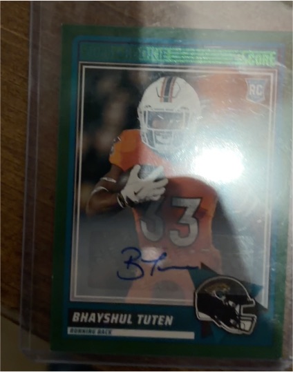 2025 Score #80 Bhayshul Tuten Rookie Card — front