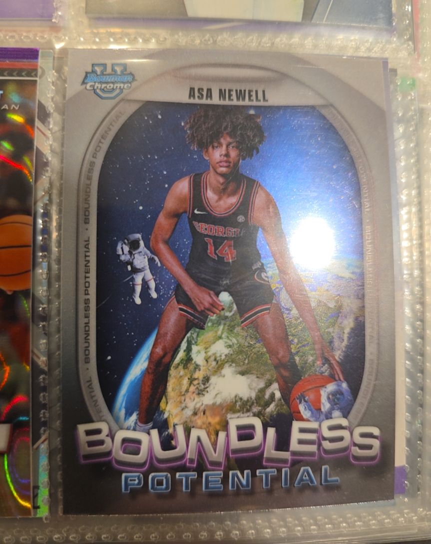 2024-25 Bowman Chrome University #BP-13 Asa Newell Boundless Potential — front