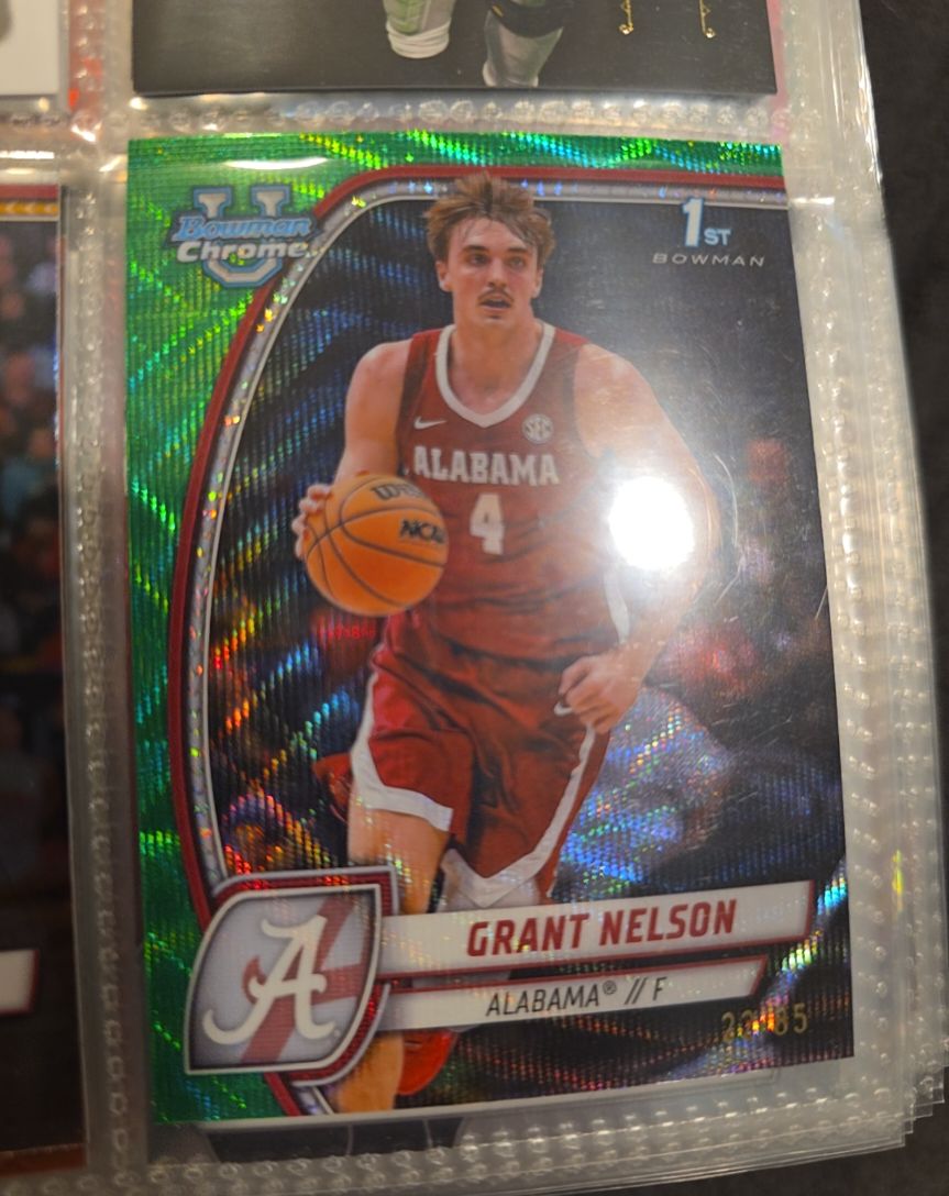2024-25 Bowman University Chrome #25 Grant Nelson — front