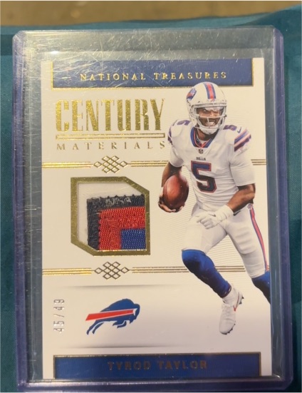 2017 Panini National Treasures Century Materials #45 Tyrod Taylor — front