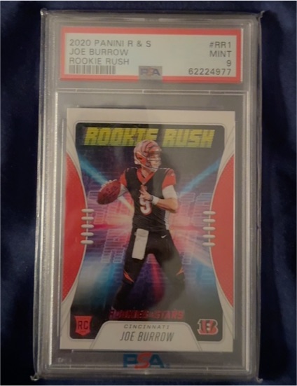 2020 Panini Rookies & Stars #RR1 Joe Burrow Rookie Rush — front