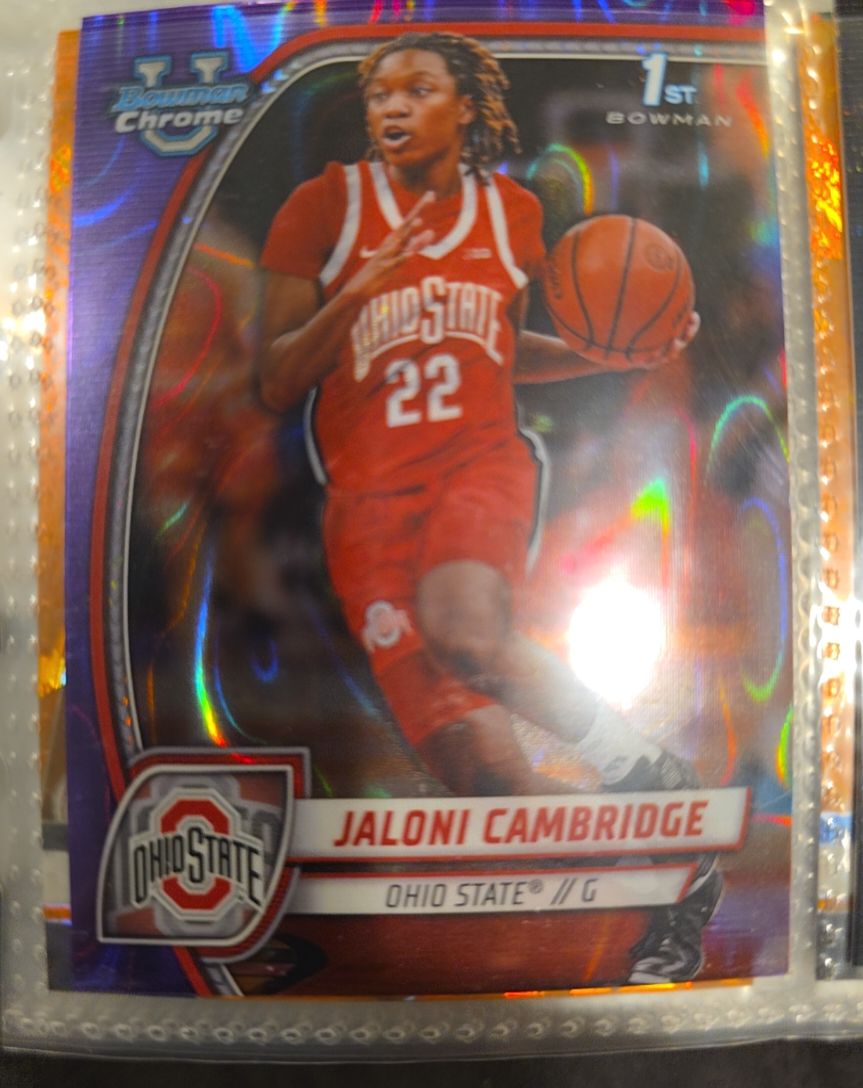 2024 Bowman University Chrome #29 Jaloni Cambridge — front