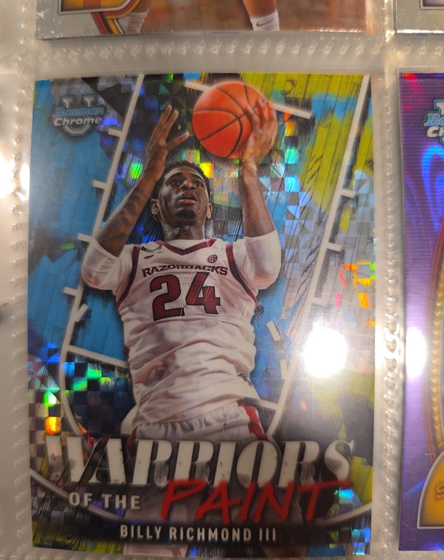 2024-25 Bowman University Chrome #WP-23 Billy Richmond III Warriors in the Paint — front