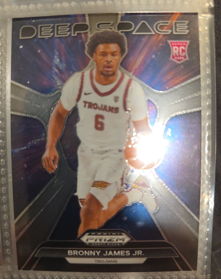 2024 Panini Prizm Draft Picks #19 Bronny James Jr. Deep Space — front