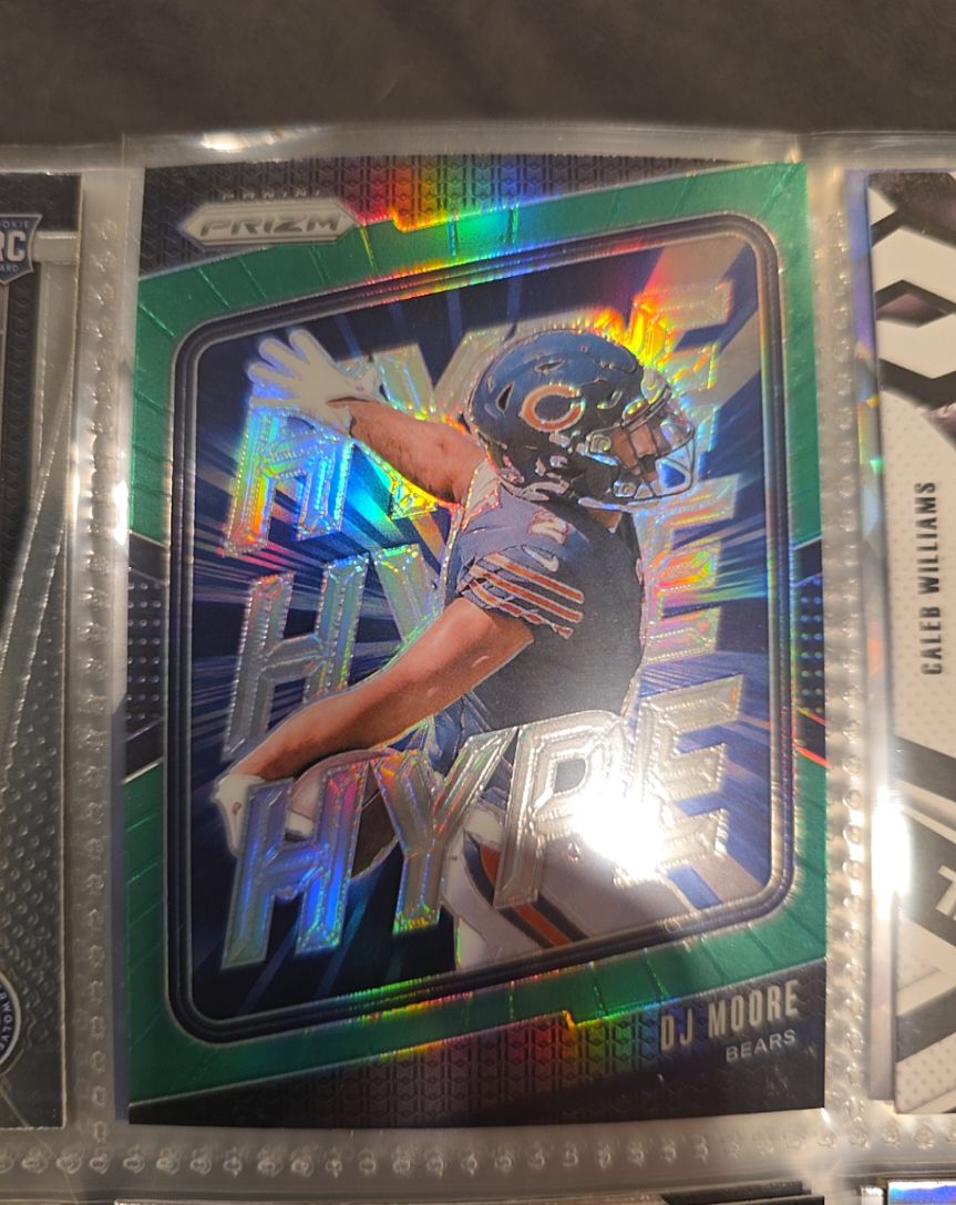 2024 Panini Prizm #15 D.J. Moore Hype Green Prizm — front