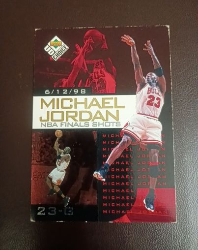 1998 Upper Deck Choice #6/12/98 Michael Jordan NBA Finals Shots — front