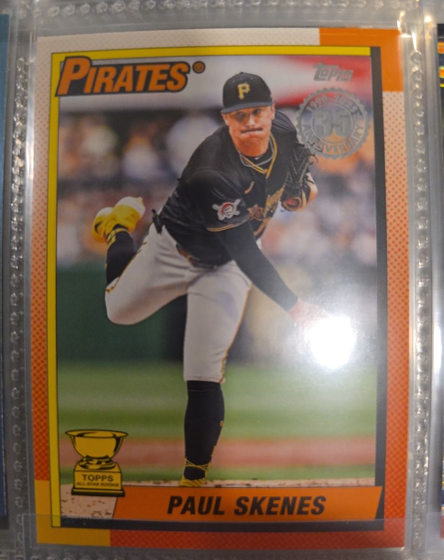 2025 Topps Series 1 1990 35th Anniversary #T90-63 Paul Skenes — front