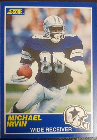 1989 Score #18 Michael Irvin — front