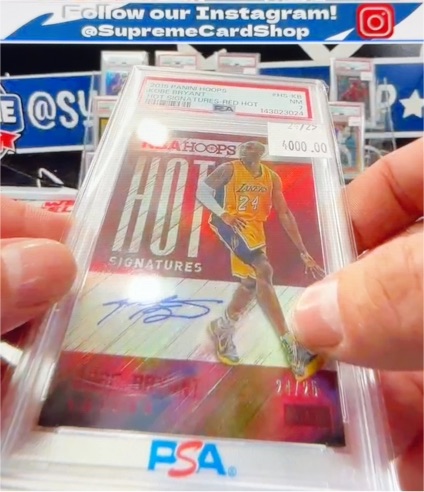 2015 Panini Hoops Hot Signatures Red Hot #SP Kobe Bryant — front