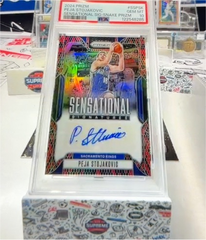 2024 Panini Prizm Sensational Signatures #SSPSK Peja Stojakovic — front
