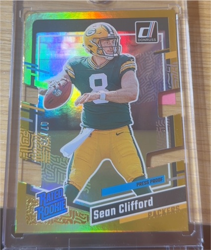 2023 Panini Donruss #338 Sean Clifford Rated Rookie Press Proof — front
