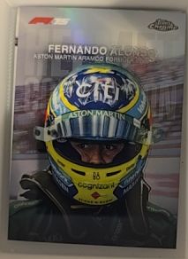 2025 Topps Chrome Formula 1 #HC-6 Fernando Alonso Helmet Collection — front