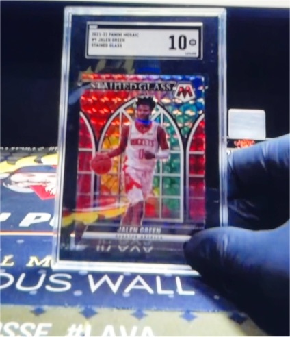2021-22 Panini Mosaic #9 Jalen Green Stained Glass — front