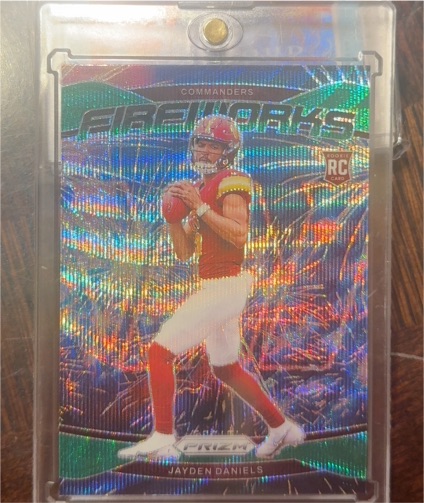 2024 Panini Prizm Fireworks #24 Jayden Daniels — front