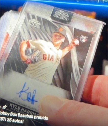 2024 Topps Chrome Black #CBA-KHAR Kyle Harrison — front