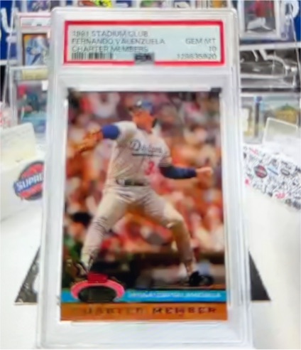 1991 Stadium Club Fernando Valenzuela Charter Members — front
