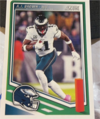 2025 Panini Score #1 A.J. Brown — front