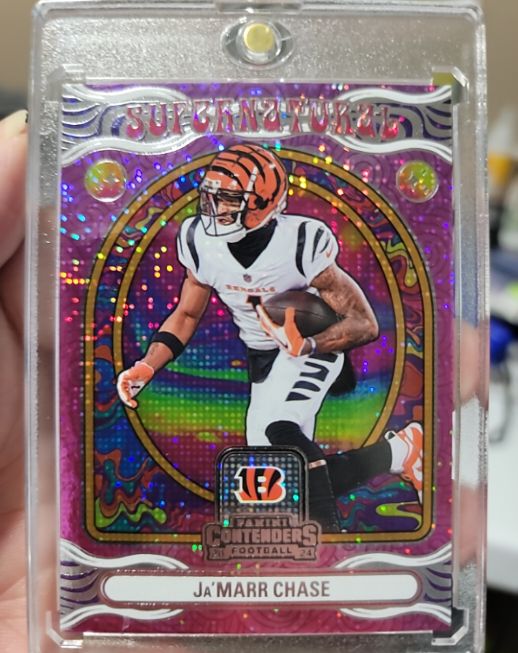 2024 Panini Contenders #8 Ja'Marr Chase Supernatural Glitter — front