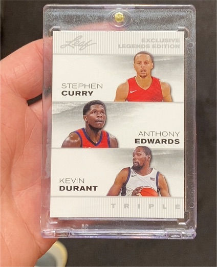2024 Leaf Exclusive Legends Edition #ELE-44 Stephen Curry / Anthony Edwards / Kevin Durant — front