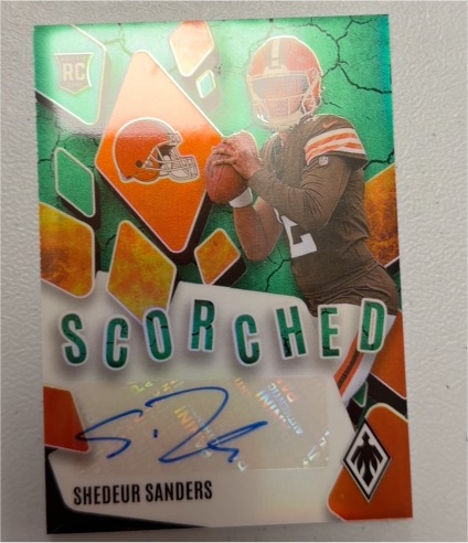 2025 Panini Phoenix #SCS-SSS Shedeur Sanders Scorched Signatures Rookie Auto — front